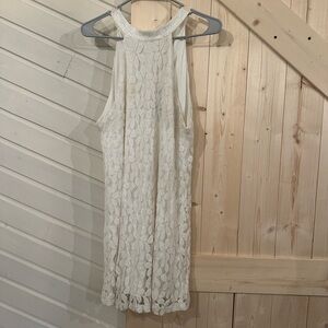 Elegant White Lace Dress